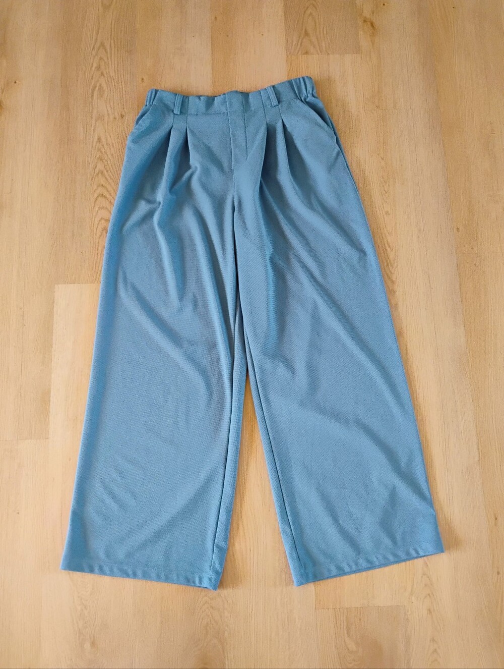 HALARA Ribbed High-Waist Pants in Slate Blue